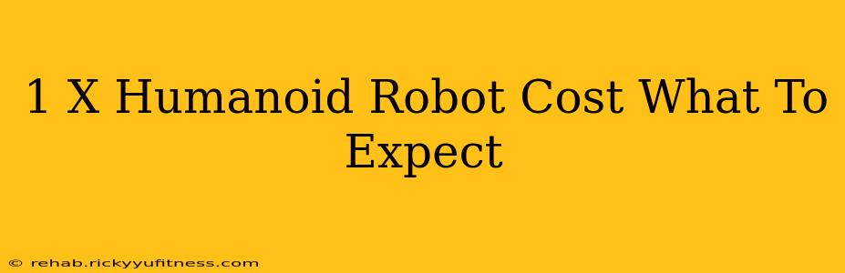1 X Humanoid Robot Cost What To Expect