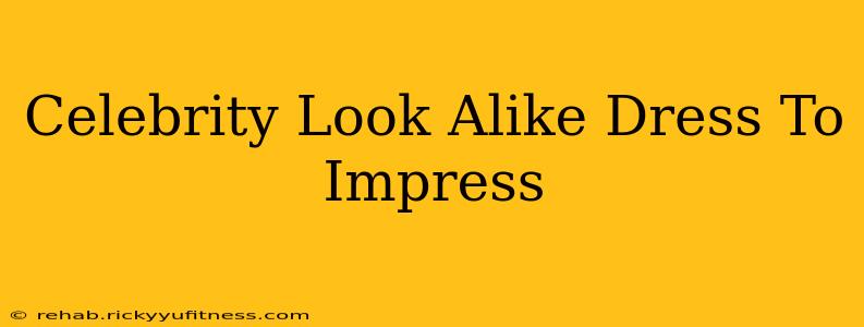 Celebrity Look Alike Dress To Impress