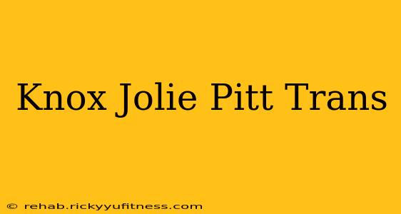 Knox Jolie Pitt Trans